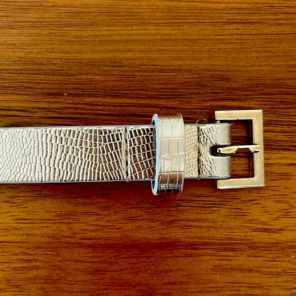 Lily Pulitzer gold reptile belt
